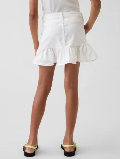 Kids Denim Ruffle Mini Skirt