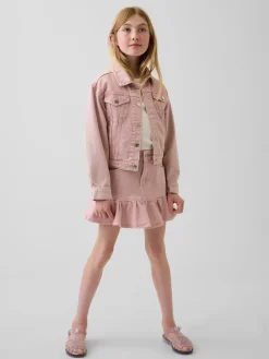Kids Denim Ruffle Skirt