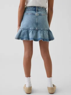 Kids Denim Ruffle Skirt
