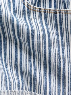 Kids Denim Stripe Midi Shorts
