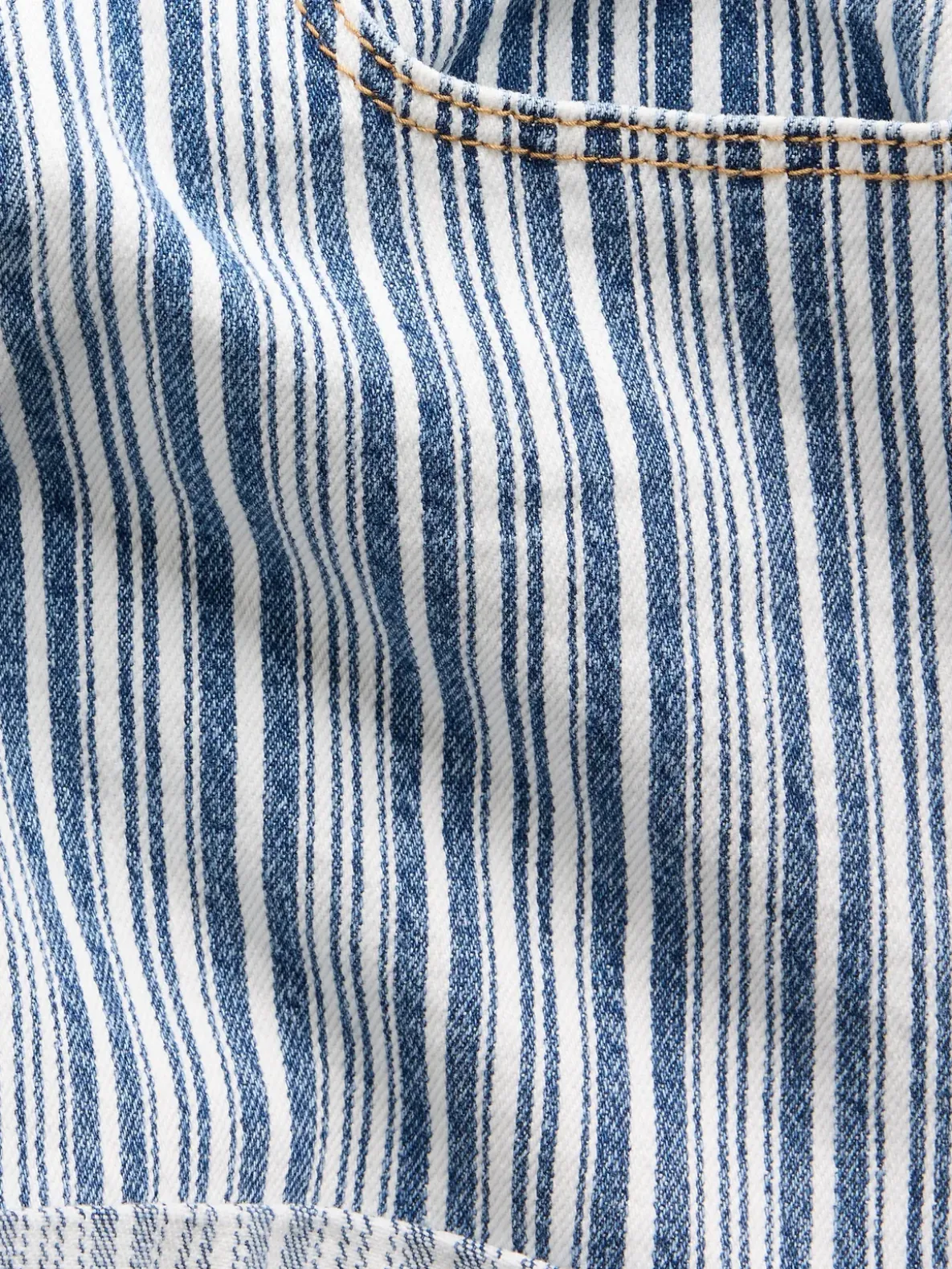 Kids Denim Stripe Midi Shorts