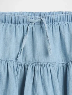 Kids Denim Tiered Skort