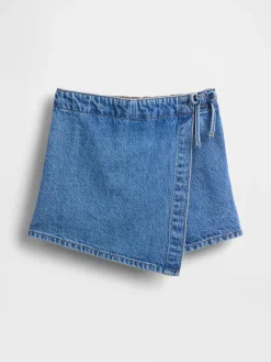 Kids Denim Wrap Skort