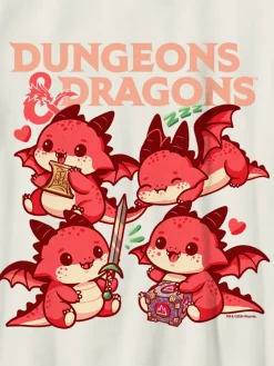 Kids Dungeons and Dragons Chibi Graphic T-Shirt