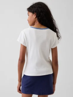 Kids Embroidered Rib T-Shirt