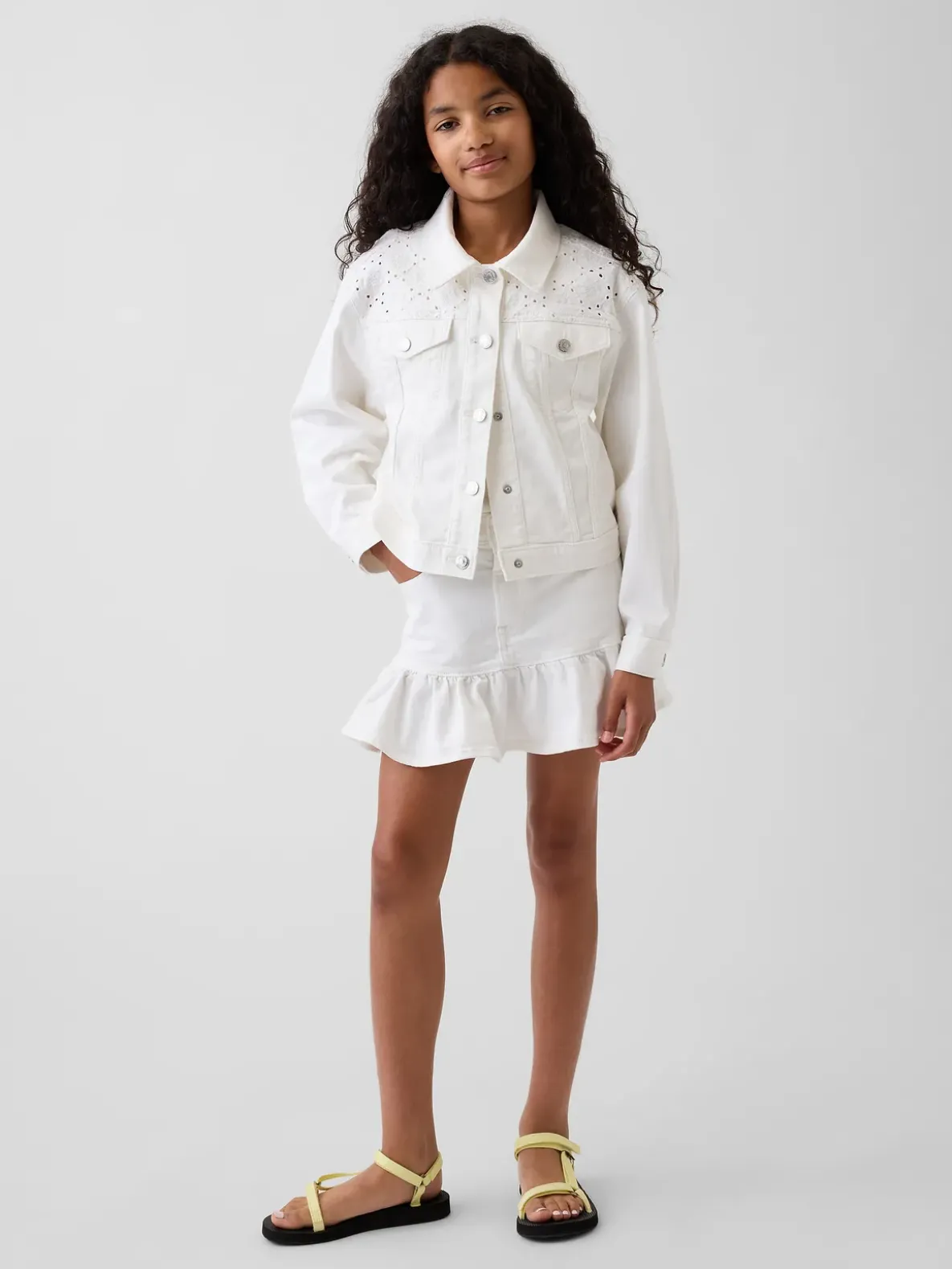 Kids Eyelet Denim Jacket