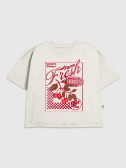 Kids Farm Fresh Cherries Graphic T-Shirt