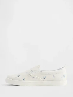 Kids Floral Slip-On Sneakers