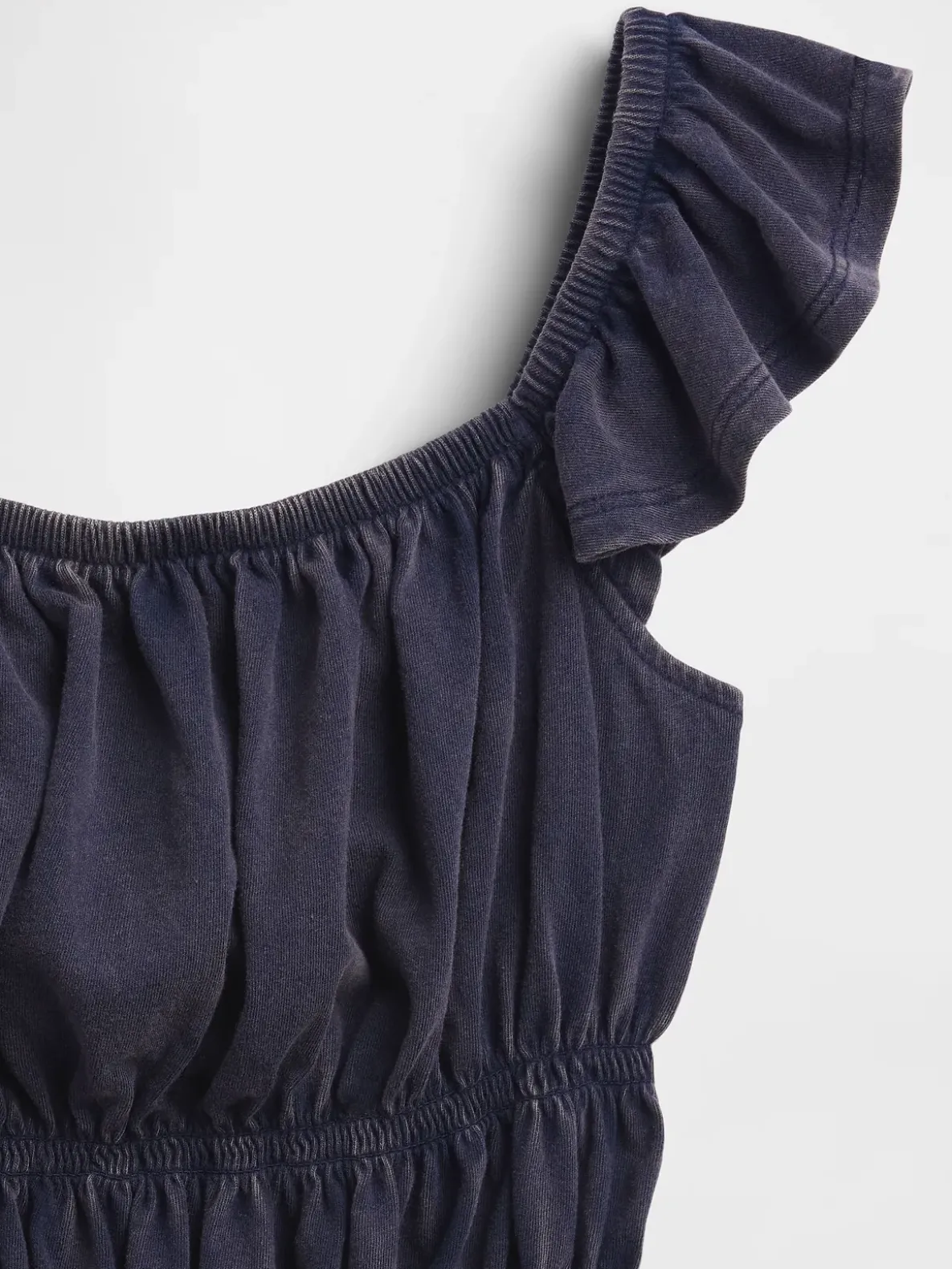 Kids Flutter-Sleeve Smocked Peplum Top
