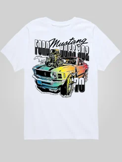 Kids Ford 1970 Ford Mustang Rainbow Short Sleeve Graphic Tee