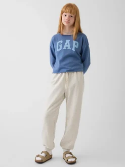 Kids French Terry Wide-Neck Logo Sweatshirt