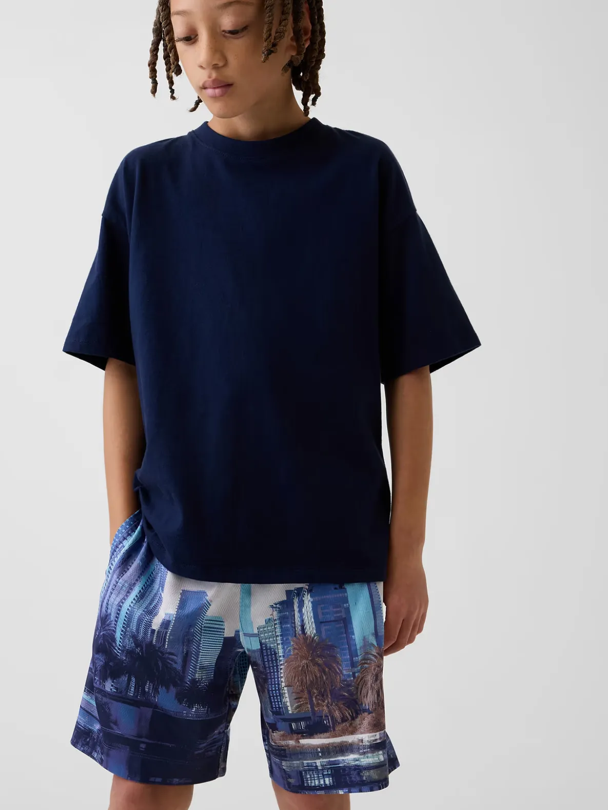 Kids GapFit 6" Recycled Mesh Easy Shorts