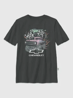 Kids General Motors Pastel Trucks Oversized Graphic T-Shirt