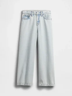 Kids High Rise Stride Wide-Leg Ankle Jeans