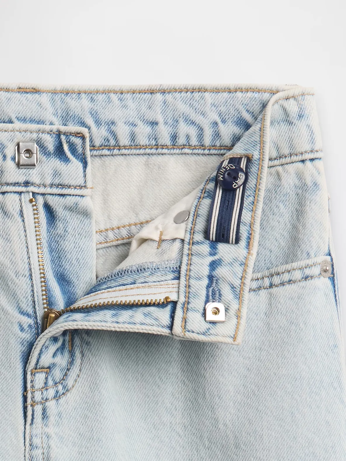 Kids High Rise Stride Wide-Leg Ankle Jeans