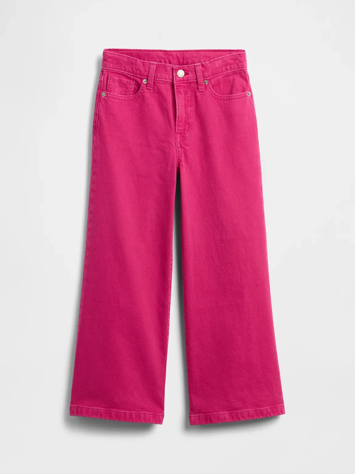 Kids High Rise Stride Wide-Leg Ankle Jeans