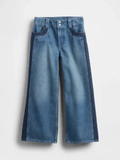 Kids High Rise Stride Wide-Leg Ankle Jeans