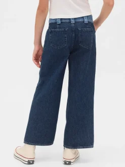 Kids High Rise Stride Wide-Leg Ankle Jeans