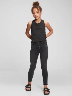 Kids High-Rise Distressed Ankle Jeggings