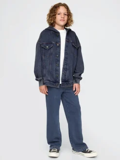 Kids Hooded Icon Sweatshirt Denim Jacket