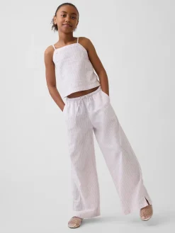 Kids Linen-Cotton Easy Wide-Leg Pants
