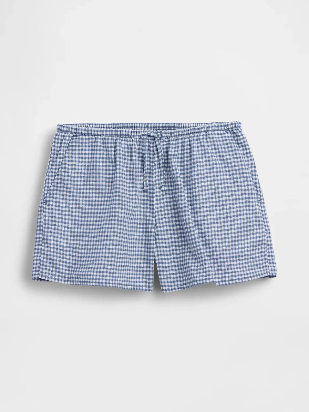Kids Linen-Cotton Gingham Easy Shorts