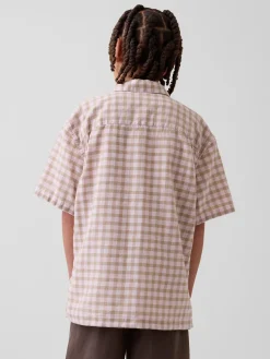 Kids Linen-Cotton Relaxed Vacay Shirt