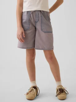 Kids Low Rise Easy Longline Denim Shorts