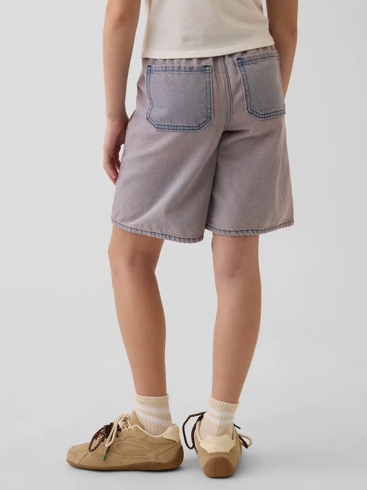Kids Low Rise Easy Longline Denim Shorts