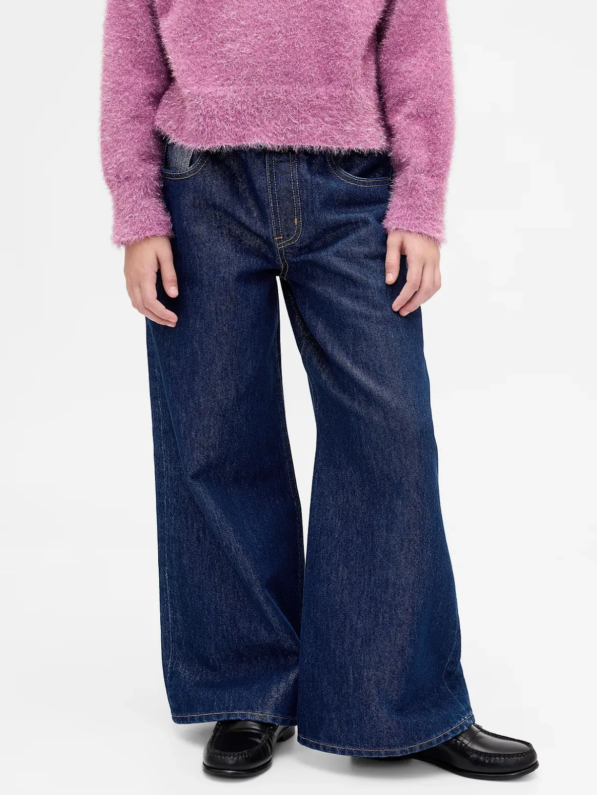 Kids Low Rise Easy Metallic Baggy Jeans