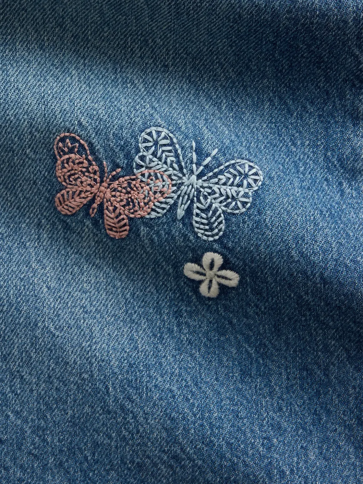 Kids Low Rise Embroidered Baggy Jeans