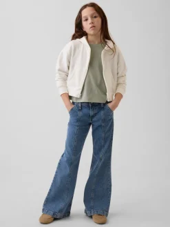 Kids Low Rise Seamed Relaxed Flare Jeans