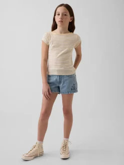 Kids Low Rise Stride Denim Shorts