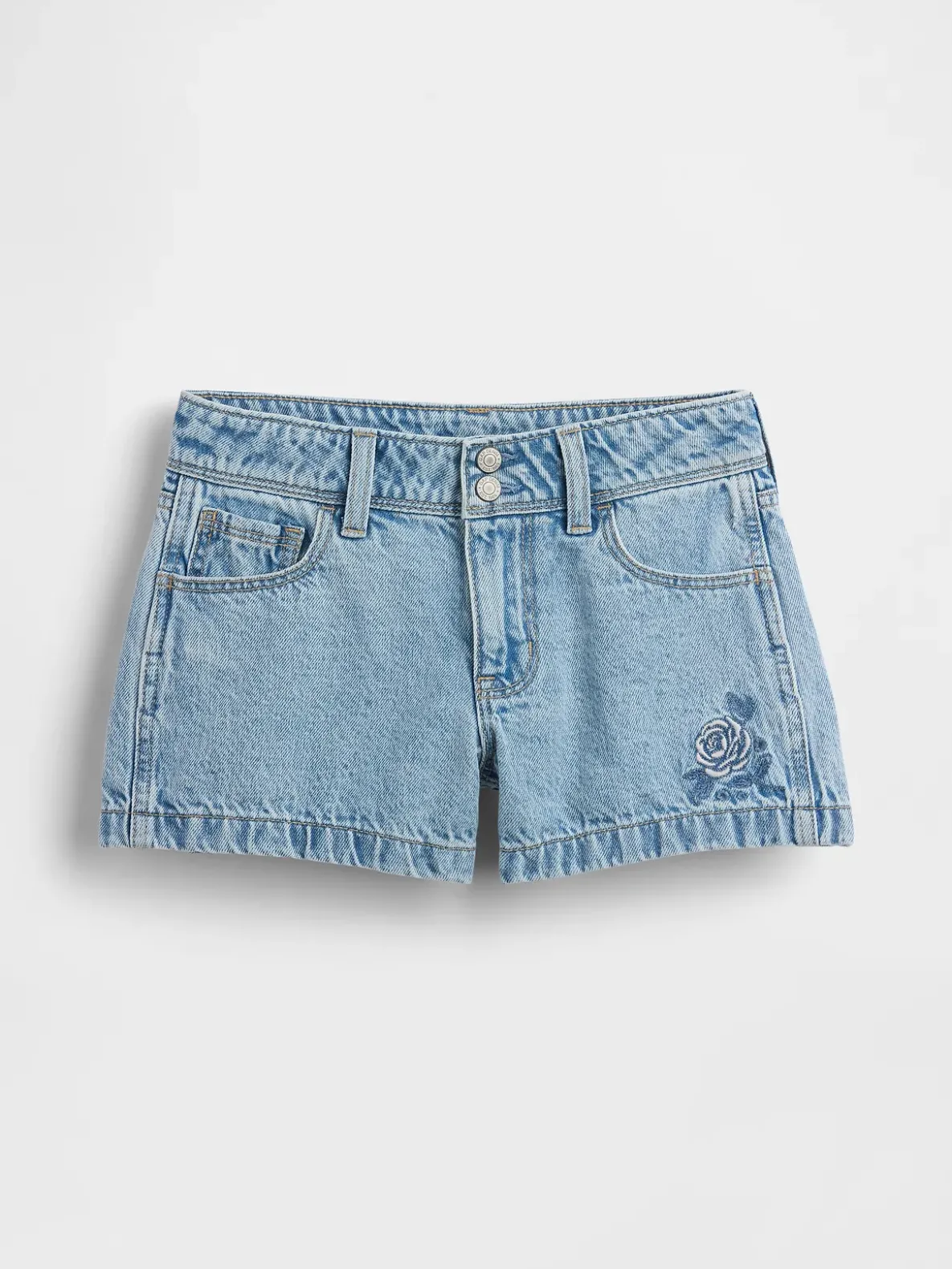 Kids Low Rise Stride Denim Shorts