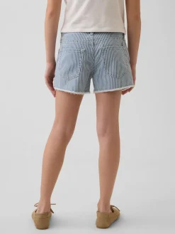 Kids Low Rise Stride Denim Stripe Shorts
