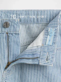 Kids Low Rise Stride Denim Stripe Shorts