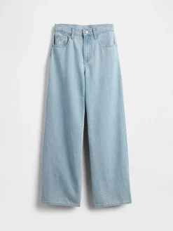 Kids Low Rise Stride Rhinestone Wide-Leg Jeans