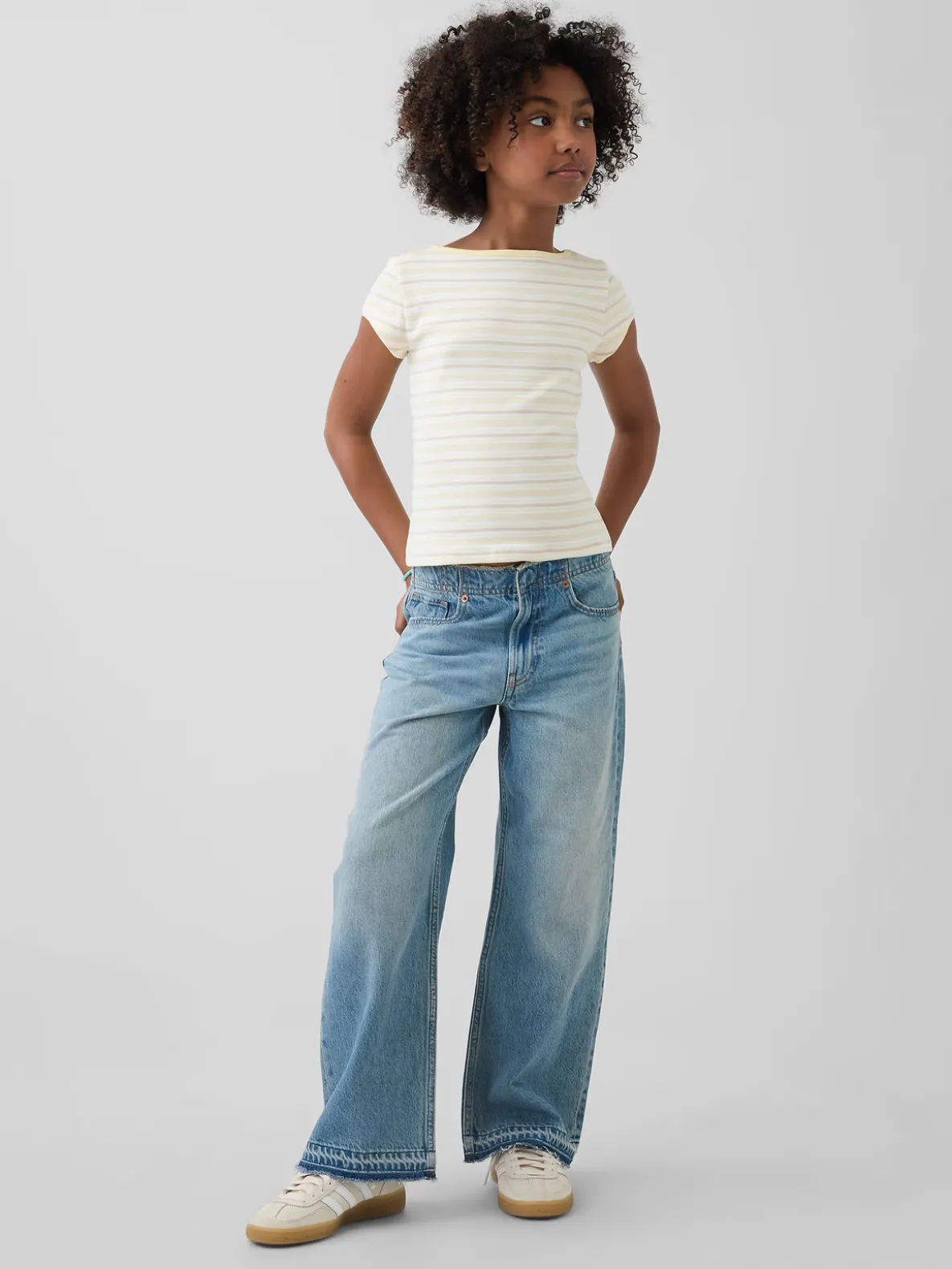 Kids Low Rise Stride Wide-Leg Jeans