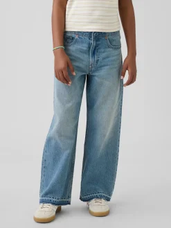 Kids Low Rise Stride Wide-Leg Jeans