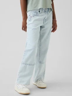 Kids Low Rise Stride Wide-Leg Jeans