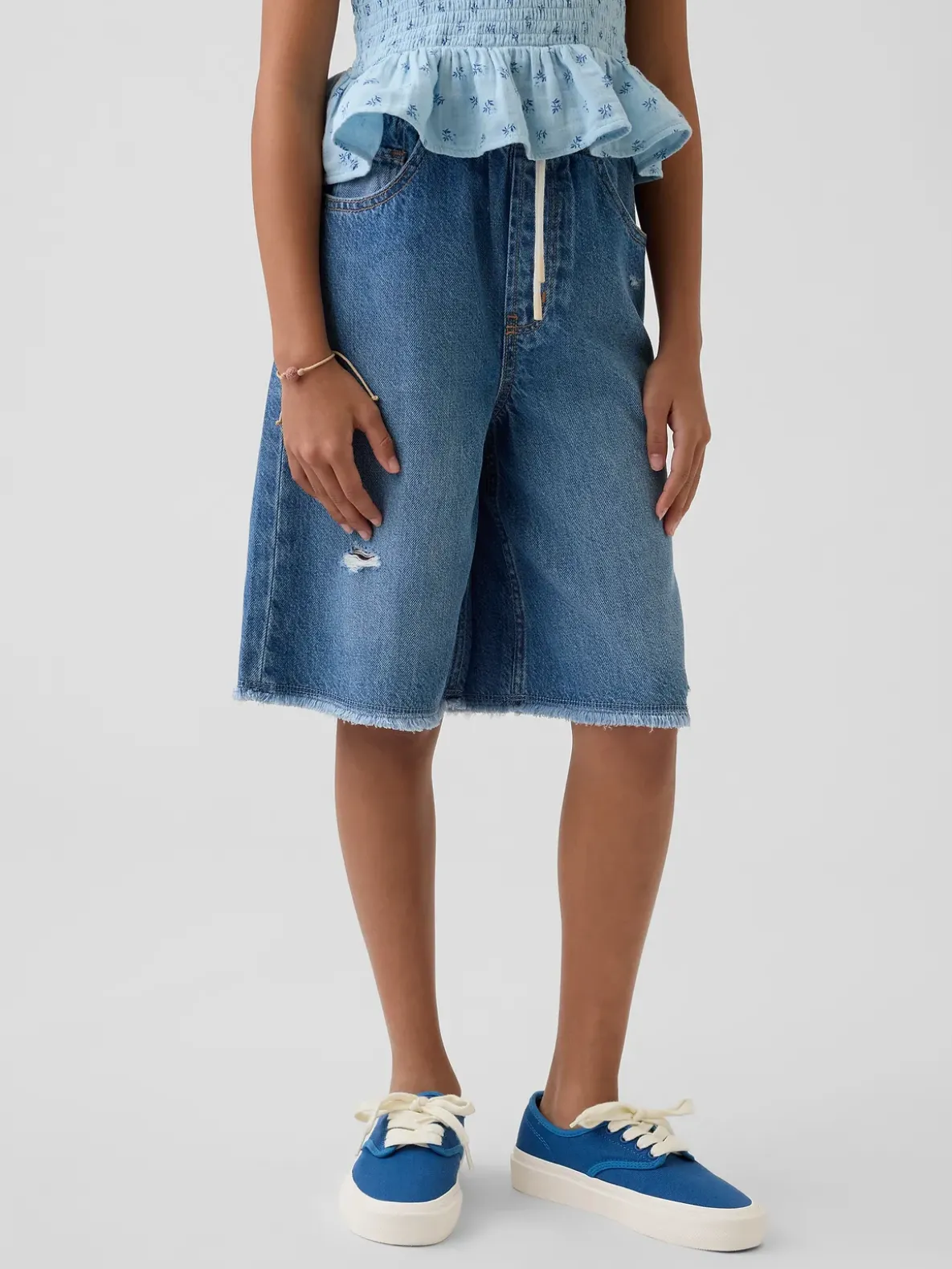 Kids Low Rise UltraSoft Easy Longline Denim Shorts