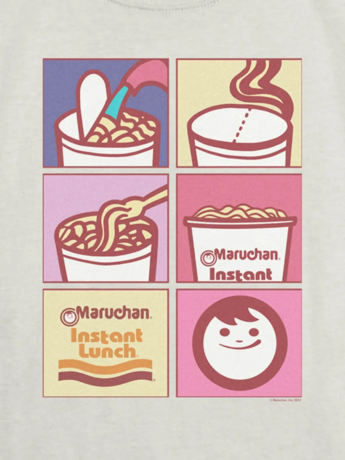Kids Maruchan Noodle Grid Graphic T-Shirt