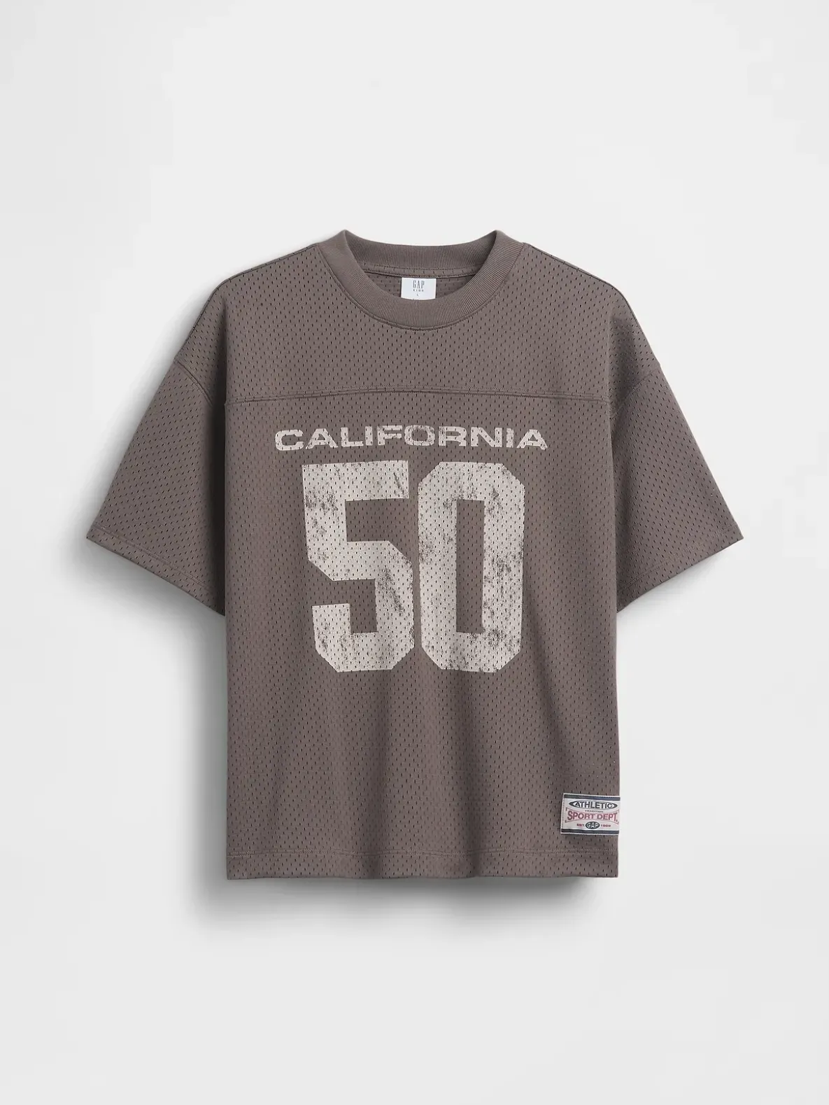 Kids Mesh Oversized Graphic Jersey T-Shirt