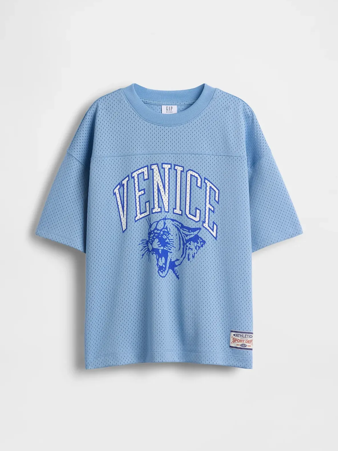 Kids Mesh Oversized Graphic Jersey T-Shirt