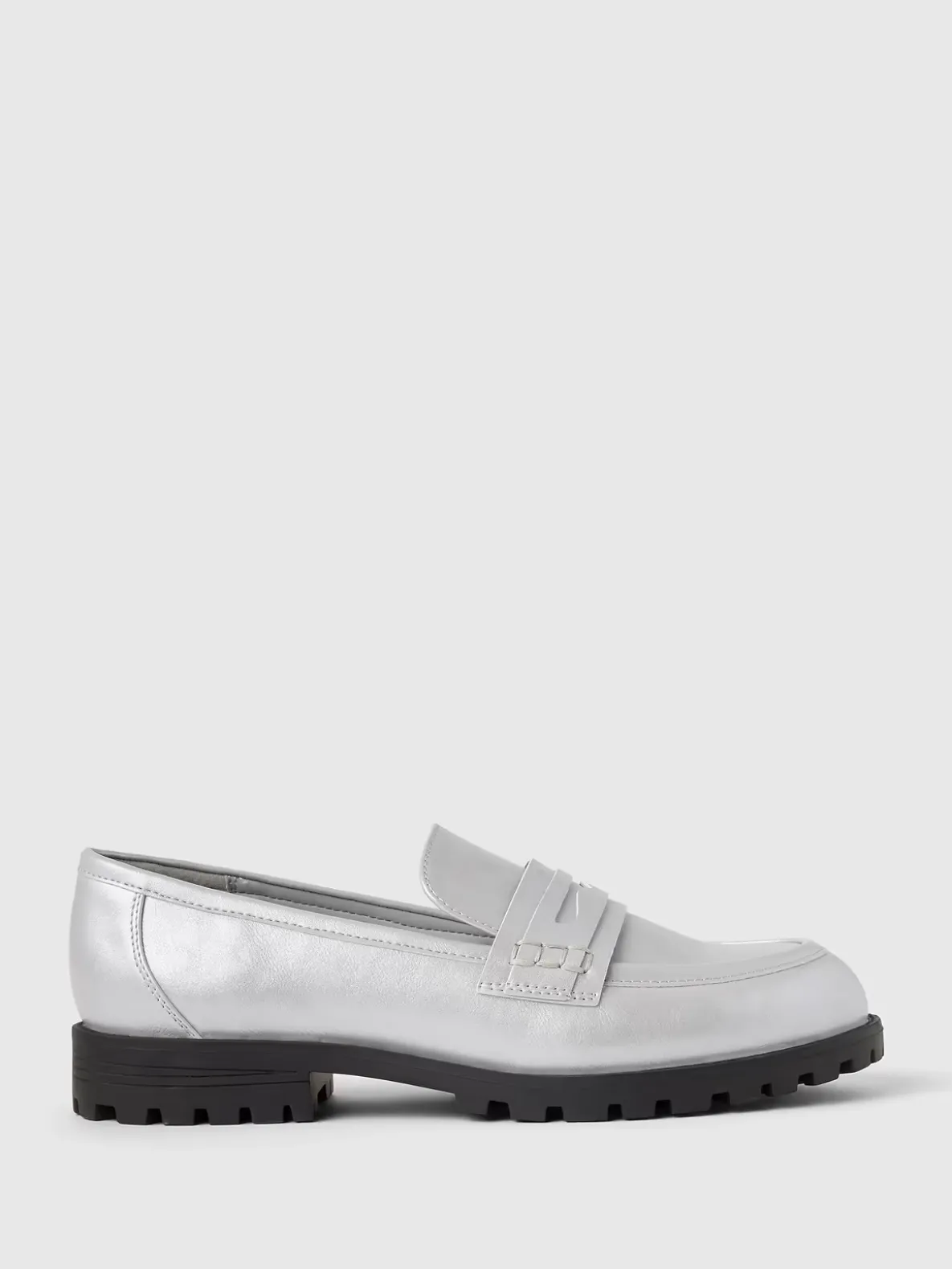 Kids Metallic Loafers