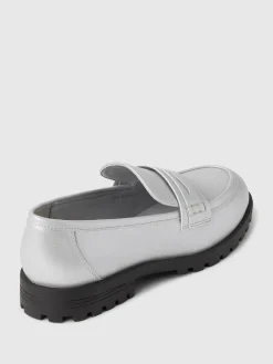 Kids Metallic Loafers