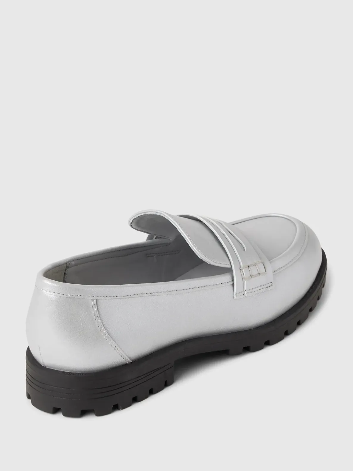 Kids Metallic Loafers