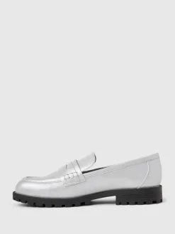 Kids Metallic Loafers