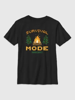 Kids Minecraft Survival Mode Graphic T-Shirt