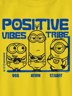 Kids Minions Positive Vibes Graphic Tee